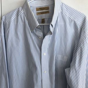 Roundtree and Yorke 100% Pin Point Oxford Non Iron Dress Shirt